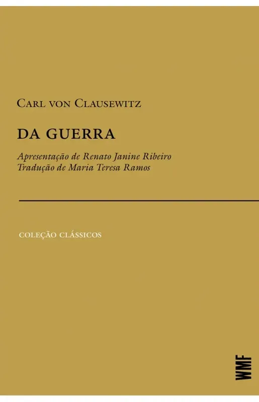 A capa de um livro intitulado da guerra, de carl von clausewitz
