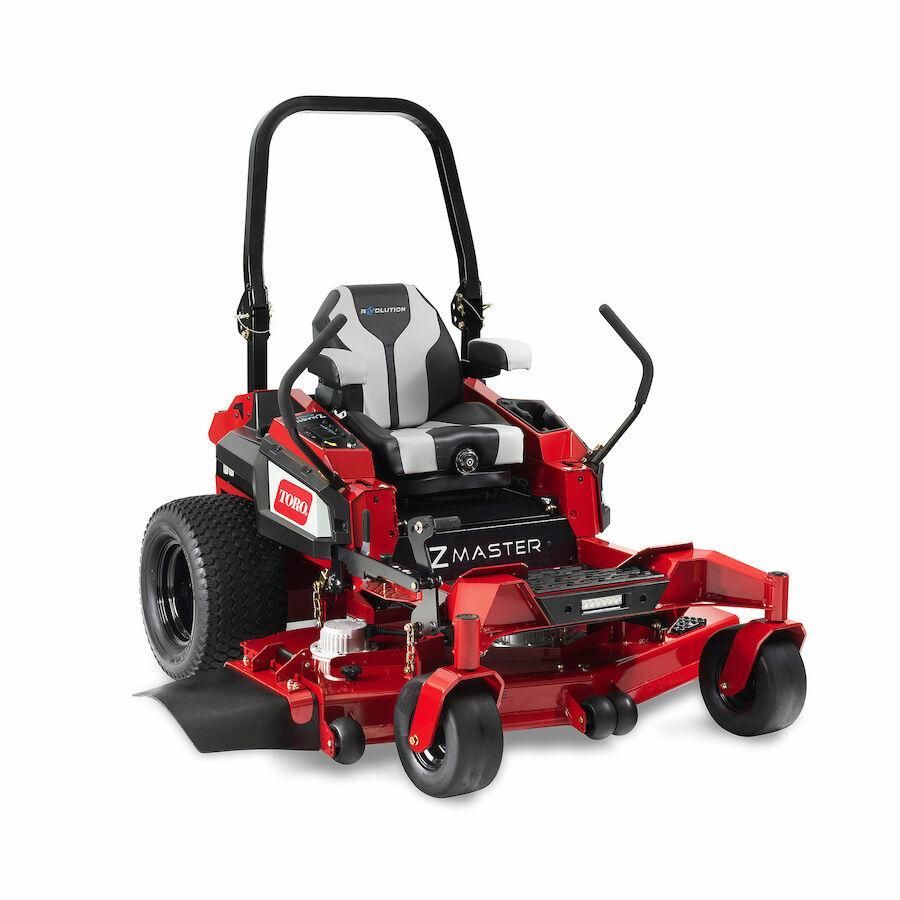 A Red And Black Lawn Mower On A White Background — Ireland's Machinery Pty Ltd In Braemar, NSW