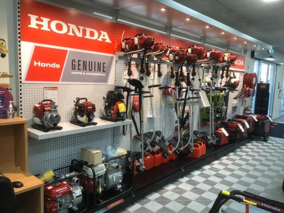 A Display Of Honda Genuine Products In A Store — Ireland's Machinery Pty Ltd In Braemar, NSW