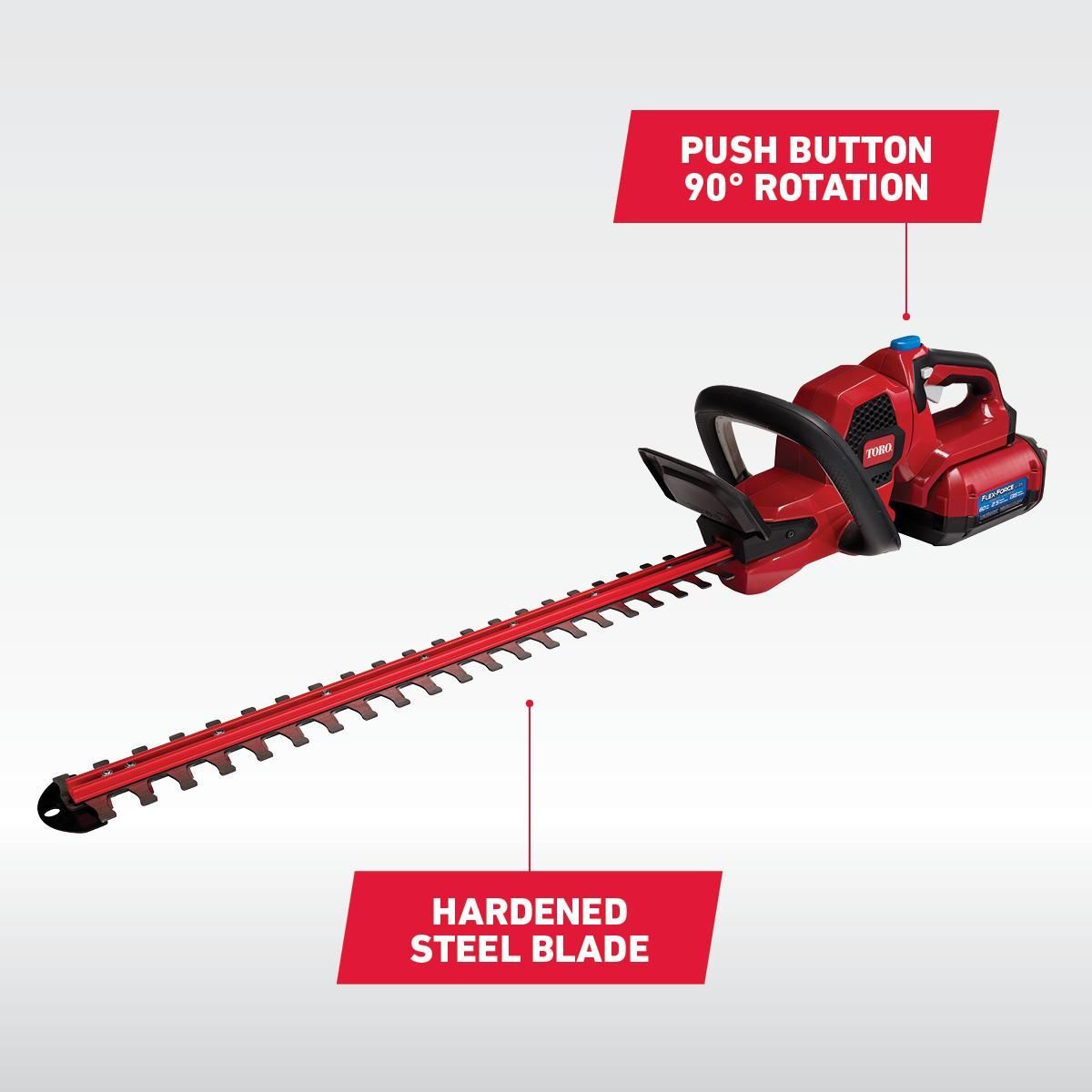 A Red Hedge Trimmer With a Hardened Steel Blade — Ireland's Machinery Pty Ltd In Braemar, NSW