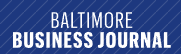 The baltimore business journal logo is on a blue background.