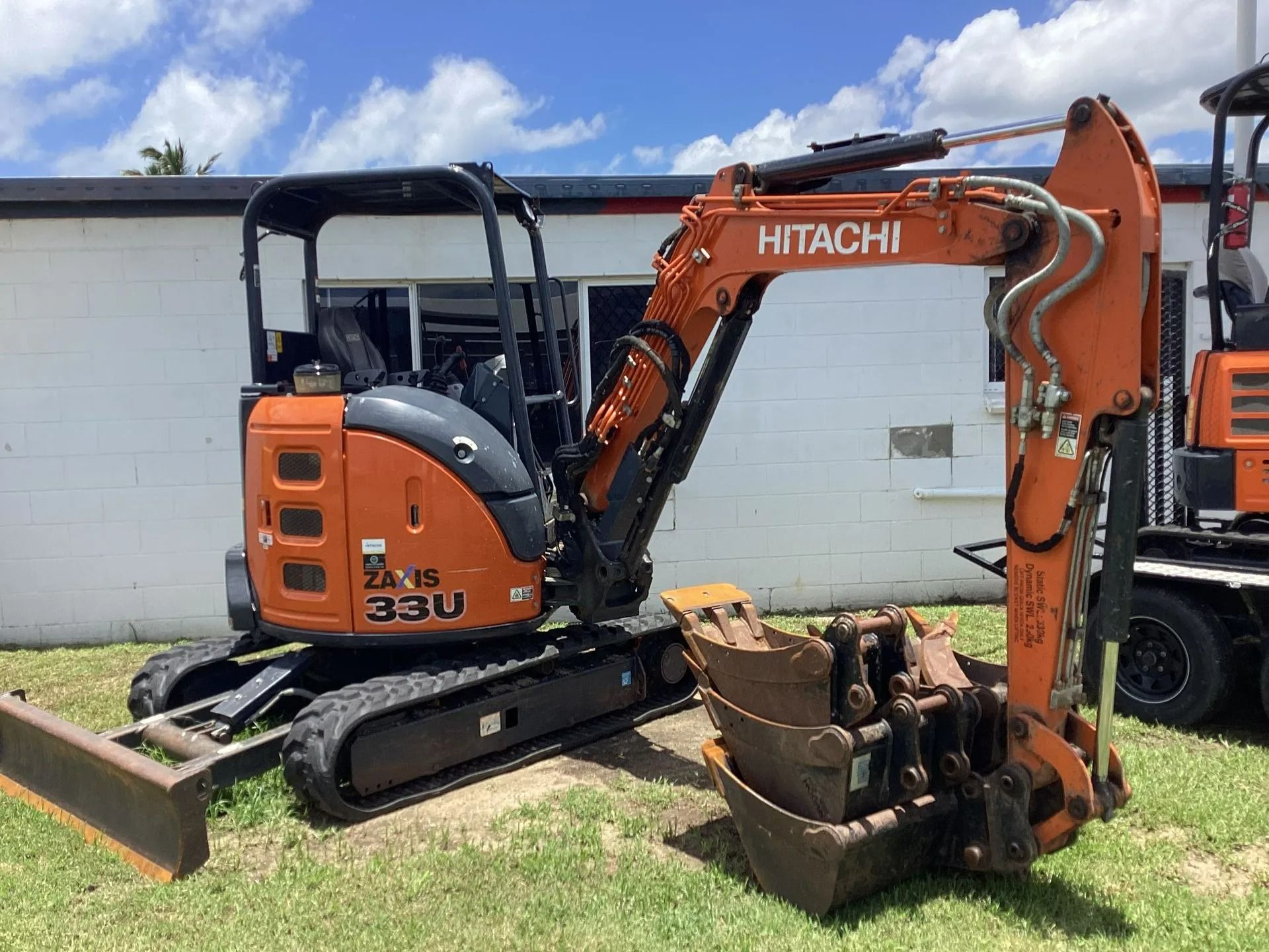 Orange Hitachi Zx33u Mini Excavator — Bowen Hire in Bowen, QLD