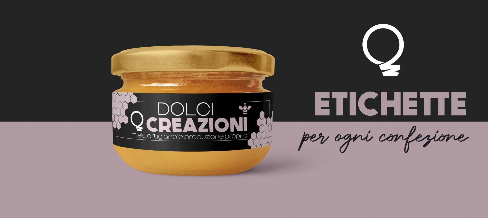 vasetto di miele con etichette personalizzate, Creativi Su Misura Frosinone.