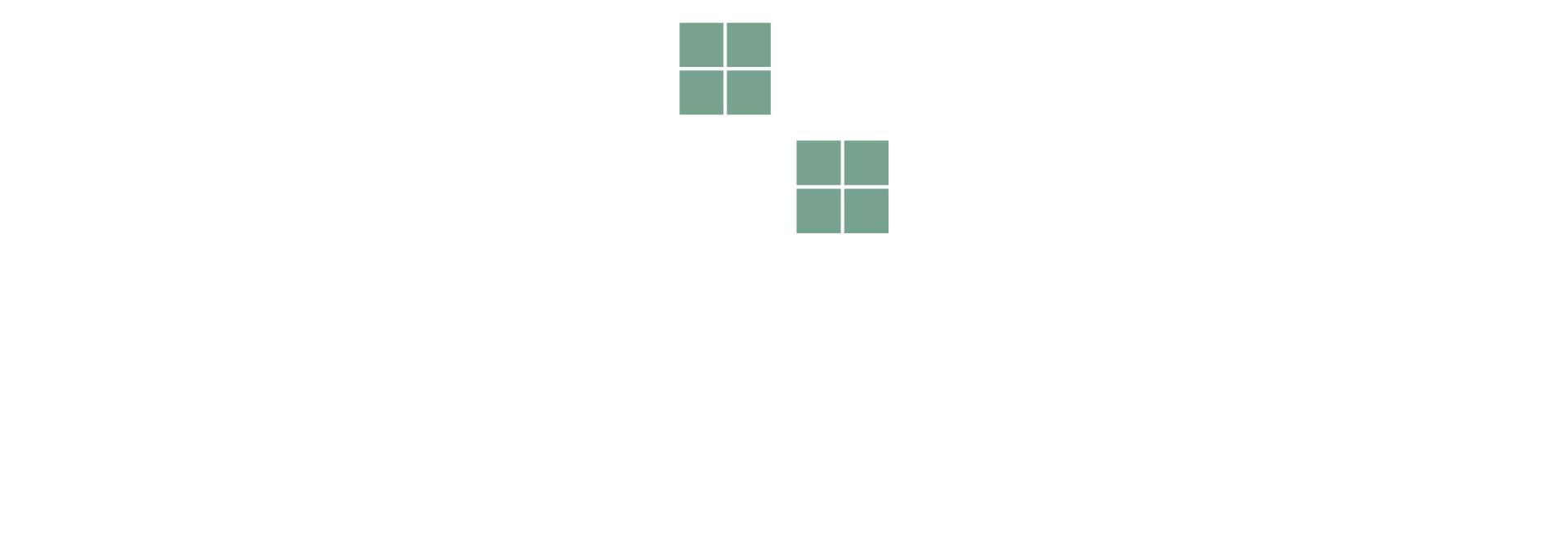 a logo for sussex sash with green squares on a white background
