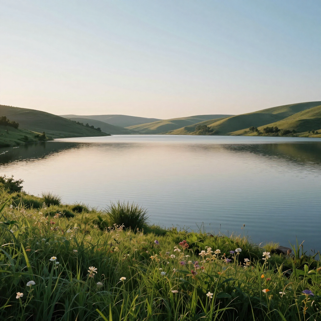 Peaceful lake view