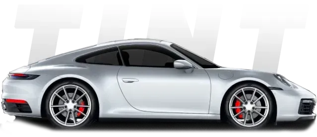 Car with 20 percent window tint showing a moderately dark tint level.