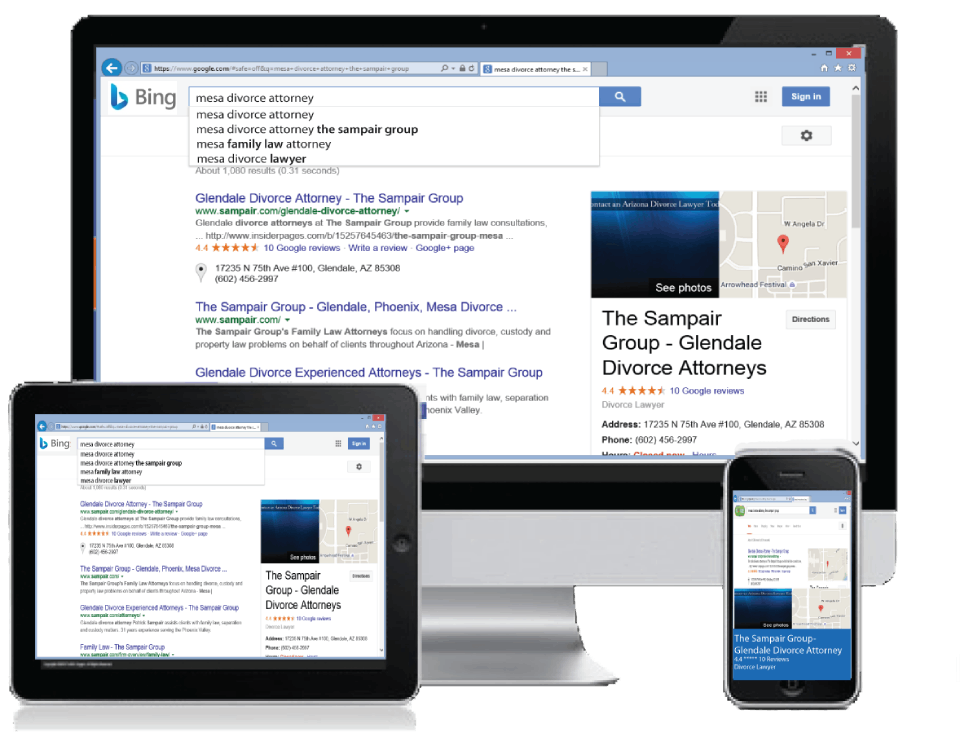 A computer , tablet , and cell phone are displayed on a white background.