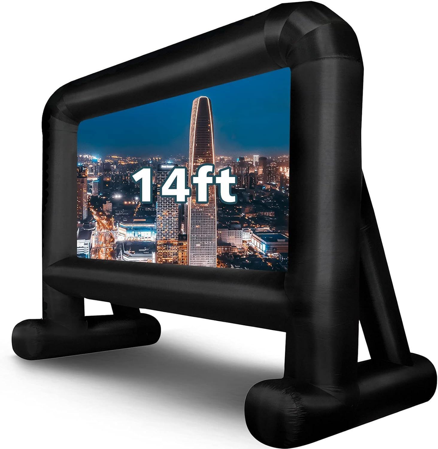 A large inflatable projector screen.