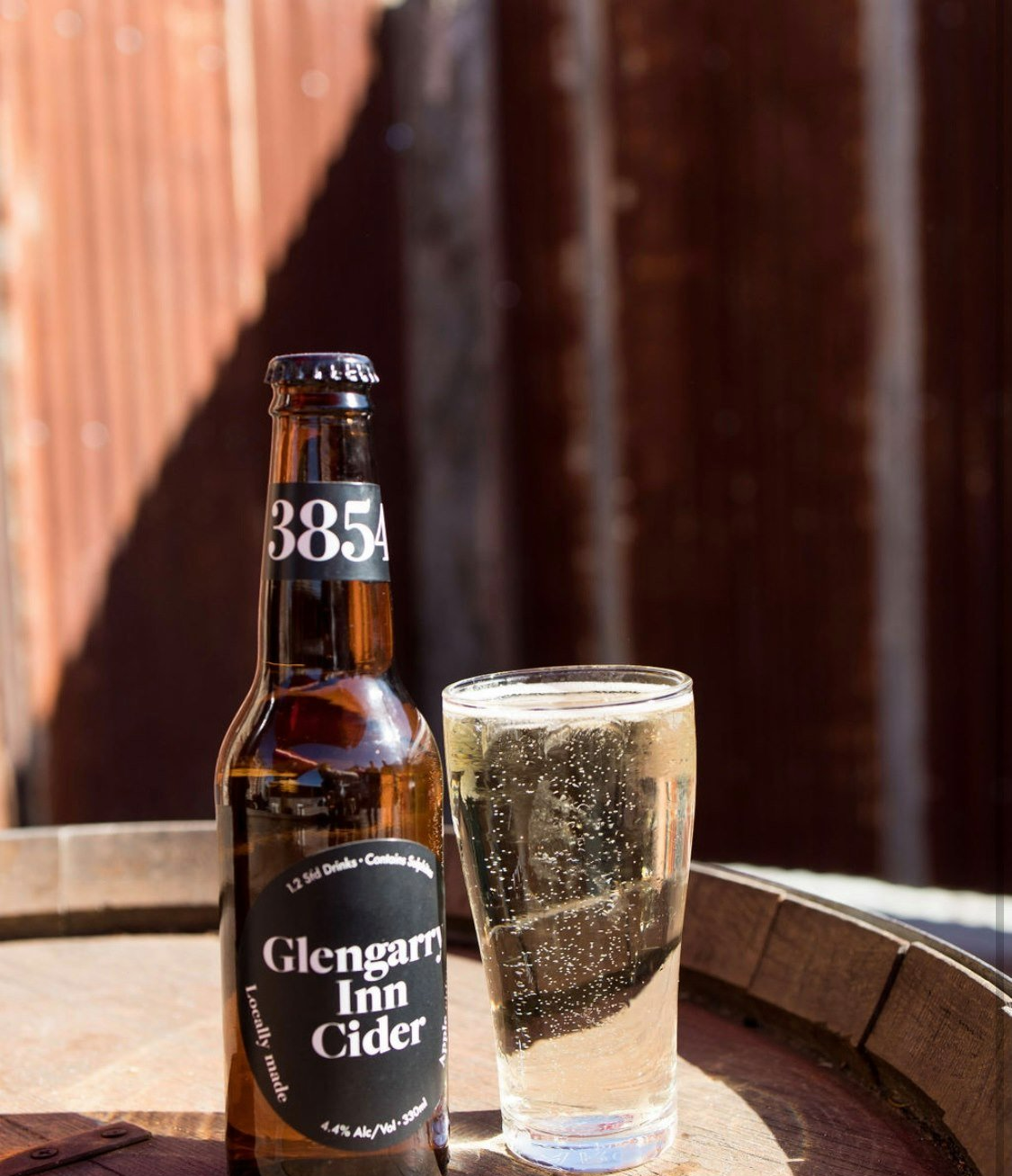 Bottle and a glass of cider | Glengarry, VIC | Glengarry Inn Cider