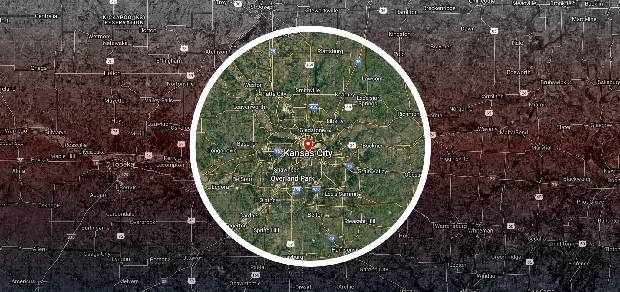 Soccer field view with a white circle highlighting the central area amid a noisy, crowded background
