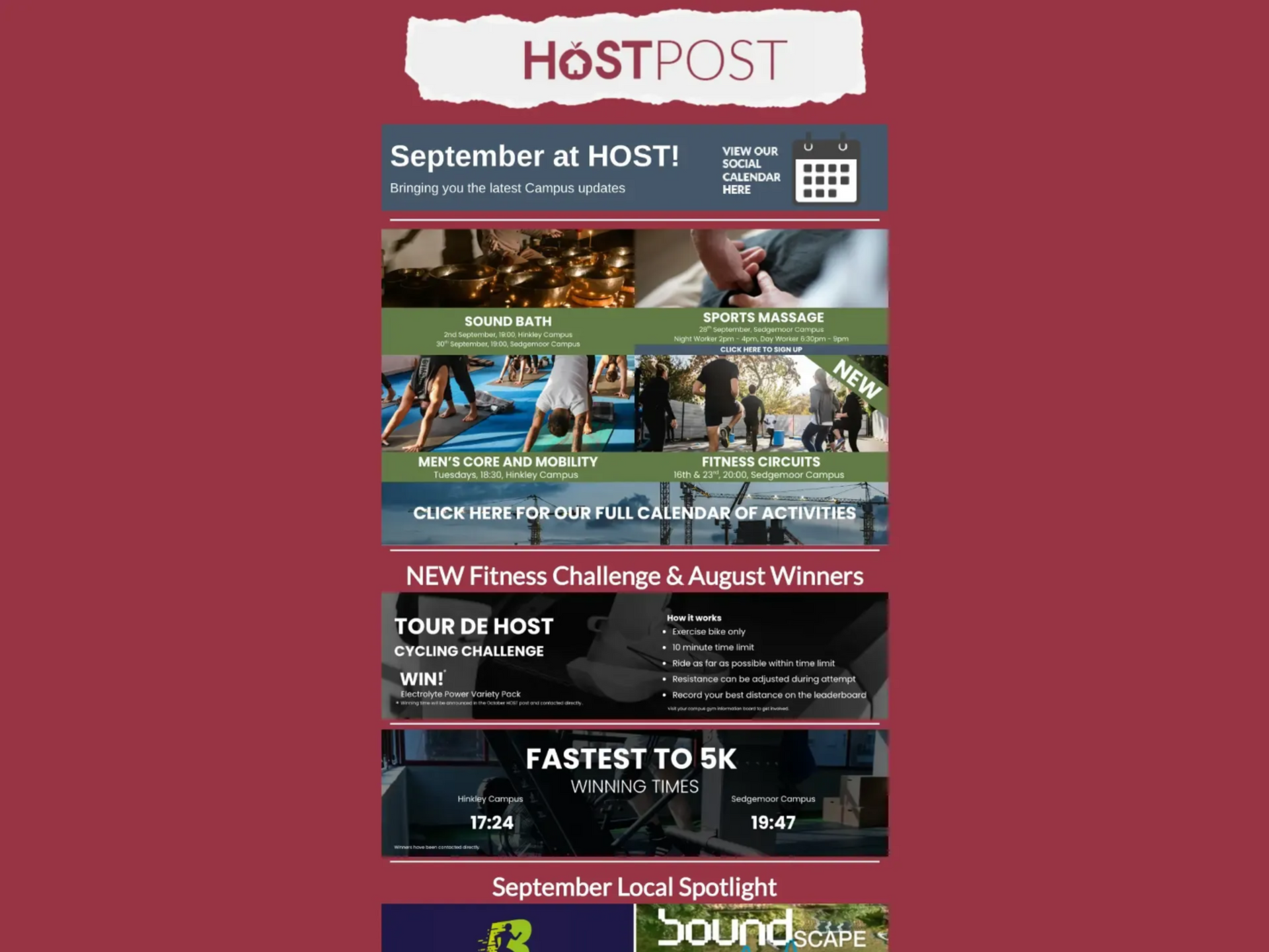 Tall collage of multiple soccer game screenshots on a maroon background, showing green fields and scoreboards.