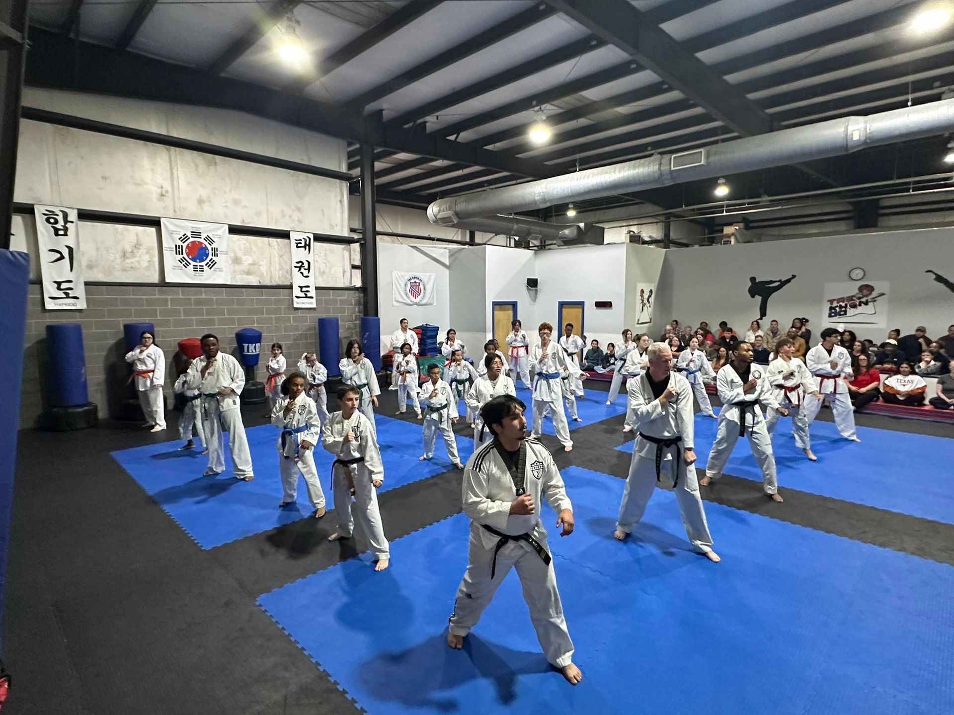 Teen martial arts class training together at Tennessee Taekwondo