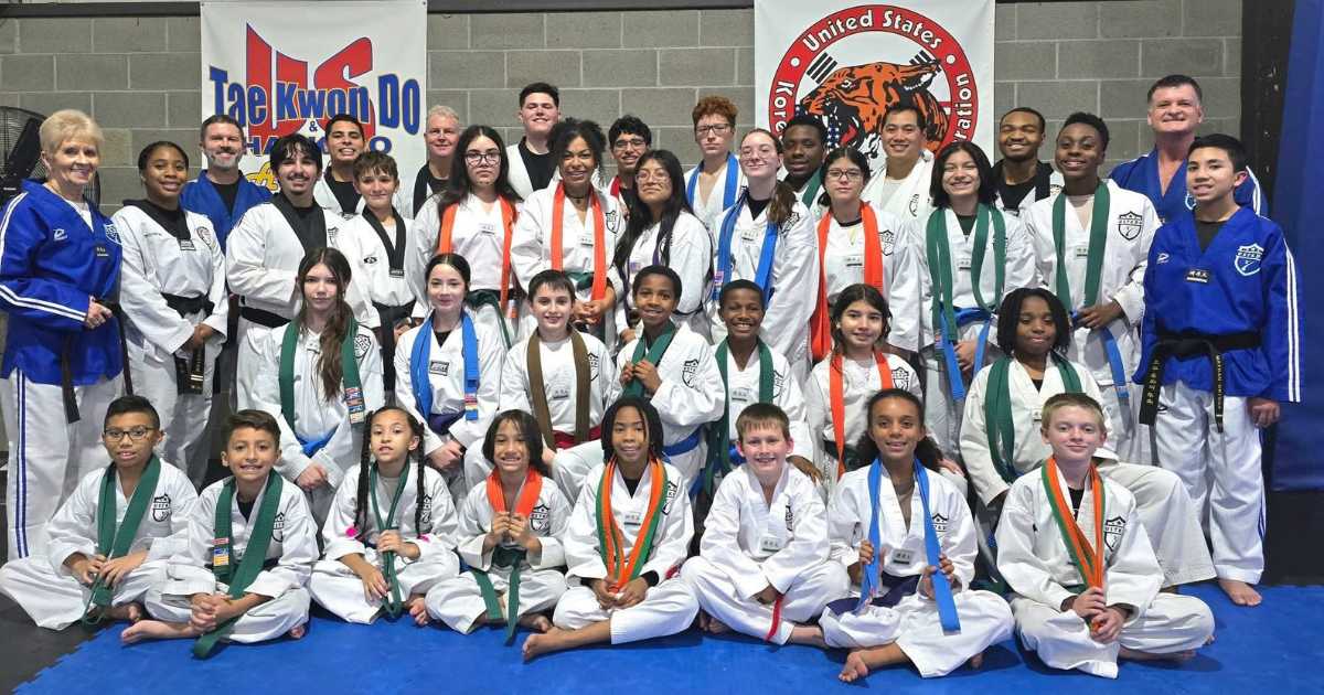 Kids participating in a Taekwondo class at Tennessee Taekwondo in Mt. Juliet as an alternative to tr