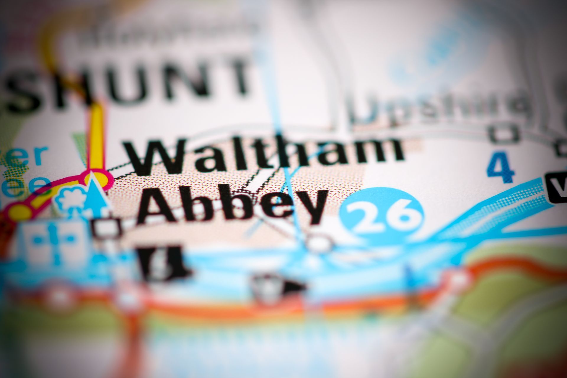 Close-up of a map, focusing on