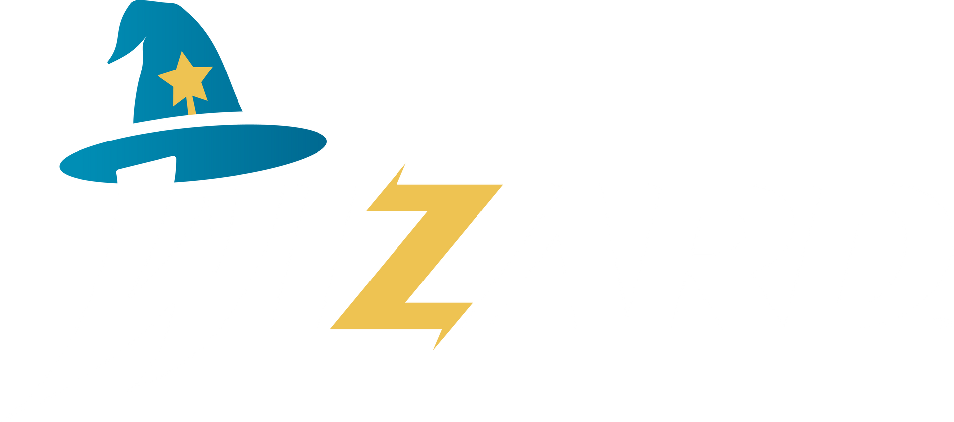 A blue wizard hat with a star on it and a yellow lightning bolt.