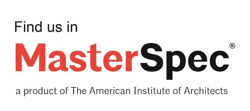 The logo for master spec is a product of the american institute of architects.