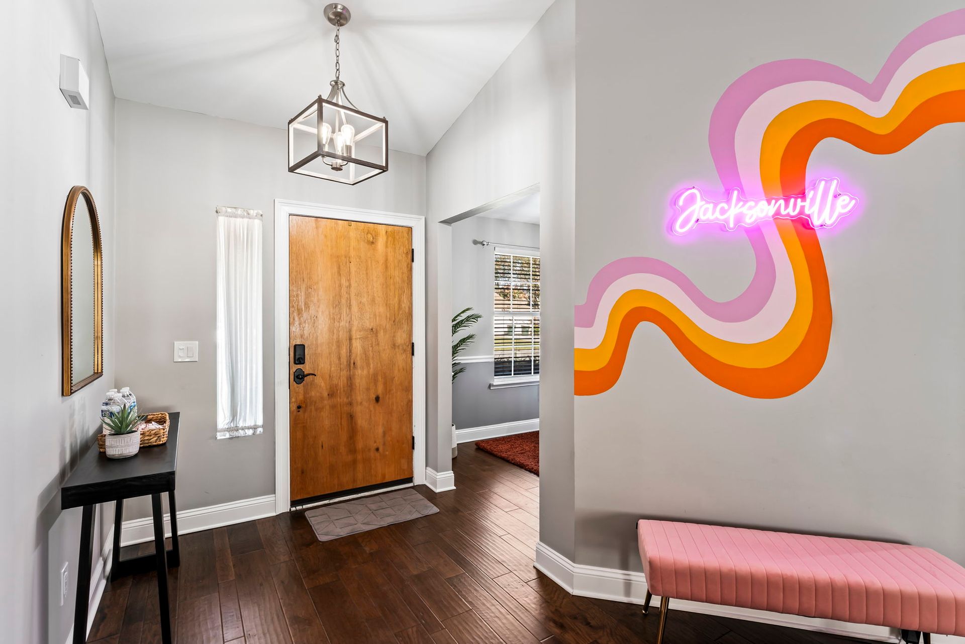 air bnb mural. air bnb wall painting. wall painting. rental art. murals in jacskonville florida. mural in jacksonville.