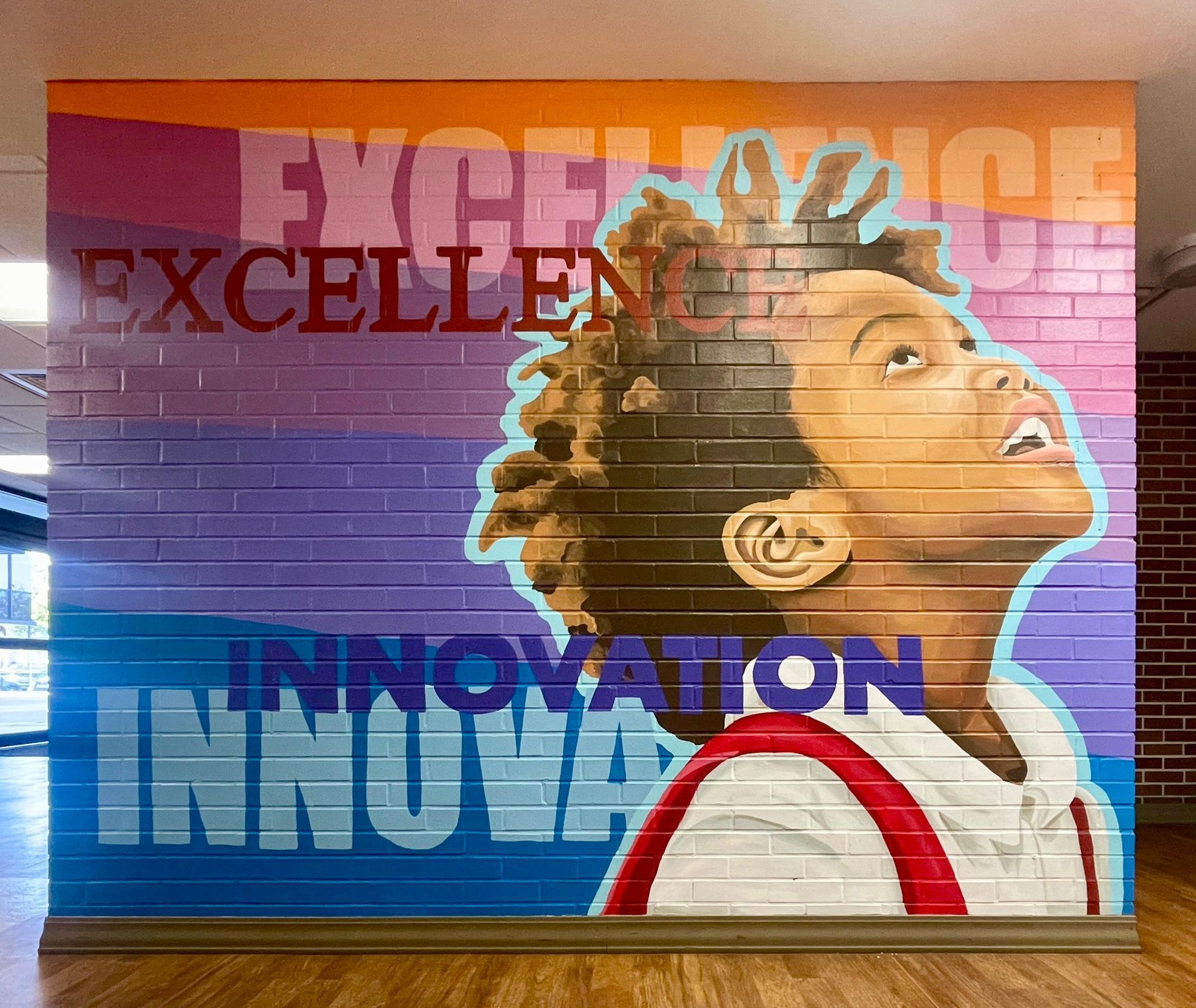 murals in jacksonville fl. murals in jacksonville florida. realistic mural. geometric mural. african american art. hospital mural. mural art. public art.