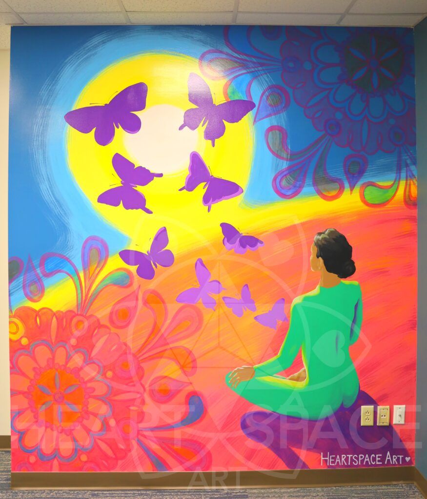 Hand painted mural located at UF Health, Flagler Hospital in St. Augustine Florida.
