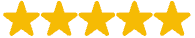 Five gold stars in a row.