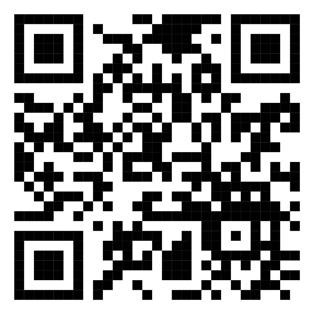 A black and white qr code on a white background.
