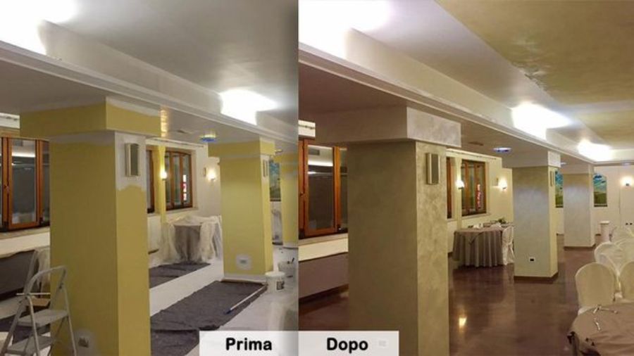 Tinteggiatura prima e dopo