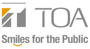 TOA logo with stylized 