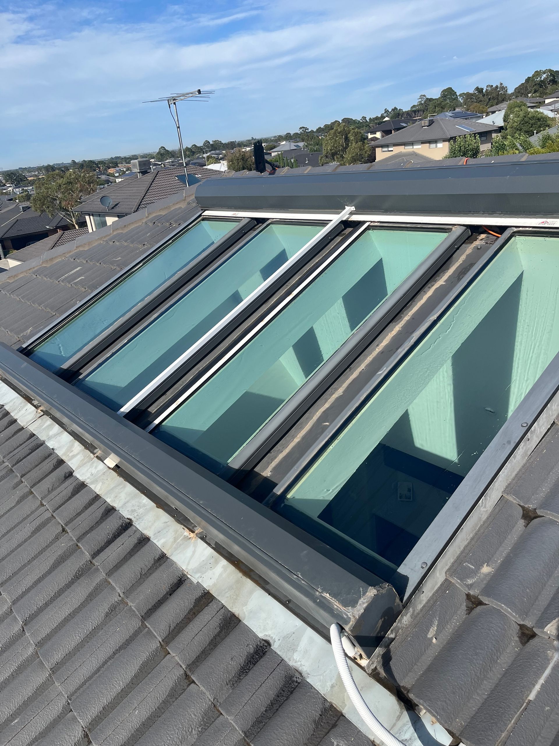 pristine sky light that have been window cleaned in Melbourne