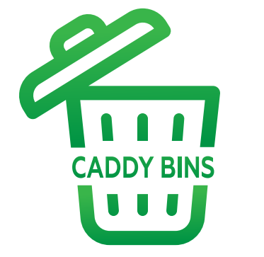 Green Caddy Bins logo for window cleaning, gutter cleaning, and pressure washing