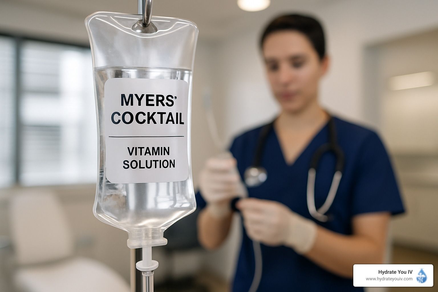 IV bag labeled