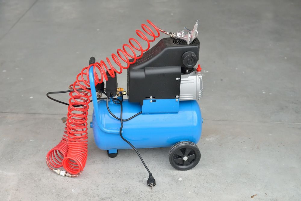 Blue Pump Compressor For Washing Cars — Eureka Water & Filtration In Mount St John, QLD