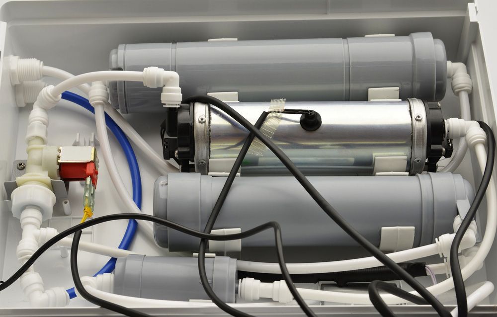 Close up of Domestic Water Purification Filters — Eureka Water & Filtration In Mount St John, QLD