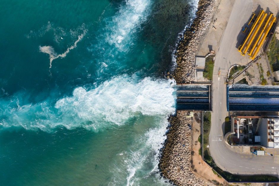 An Aerial View Of A Water Pumping Station In The Ocean — Eureka Water & Filtration In Mount Isa, QLD