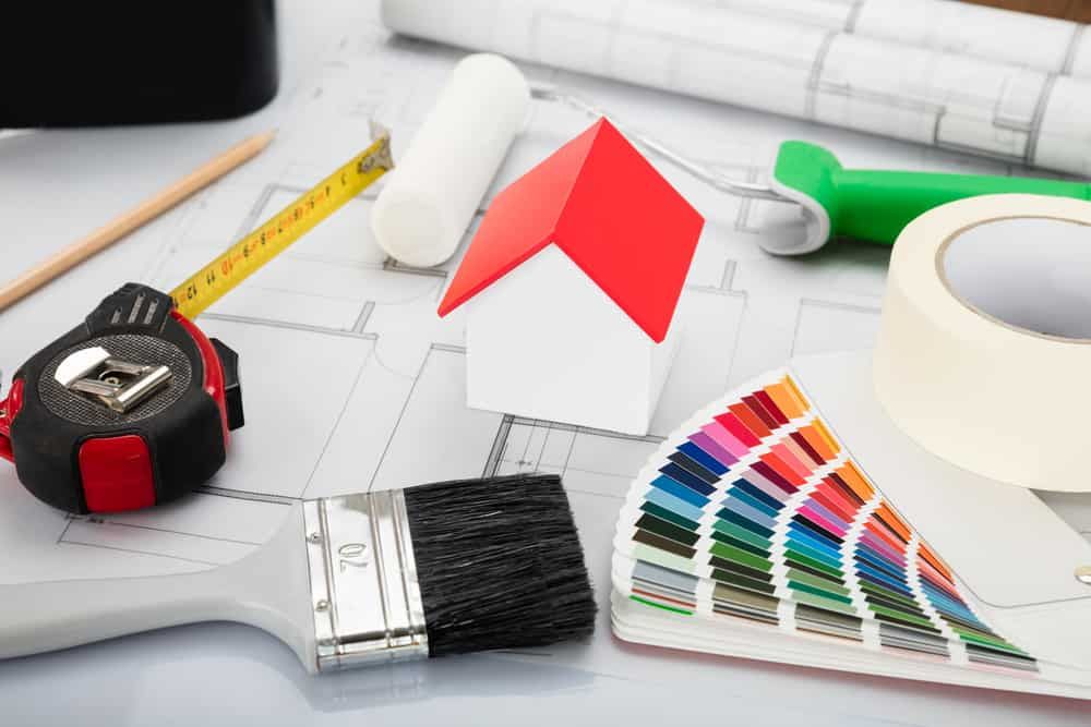 Painting Tools Neatly Arranged on a Table — Nowra Painting Services In Bomaderry, NSW