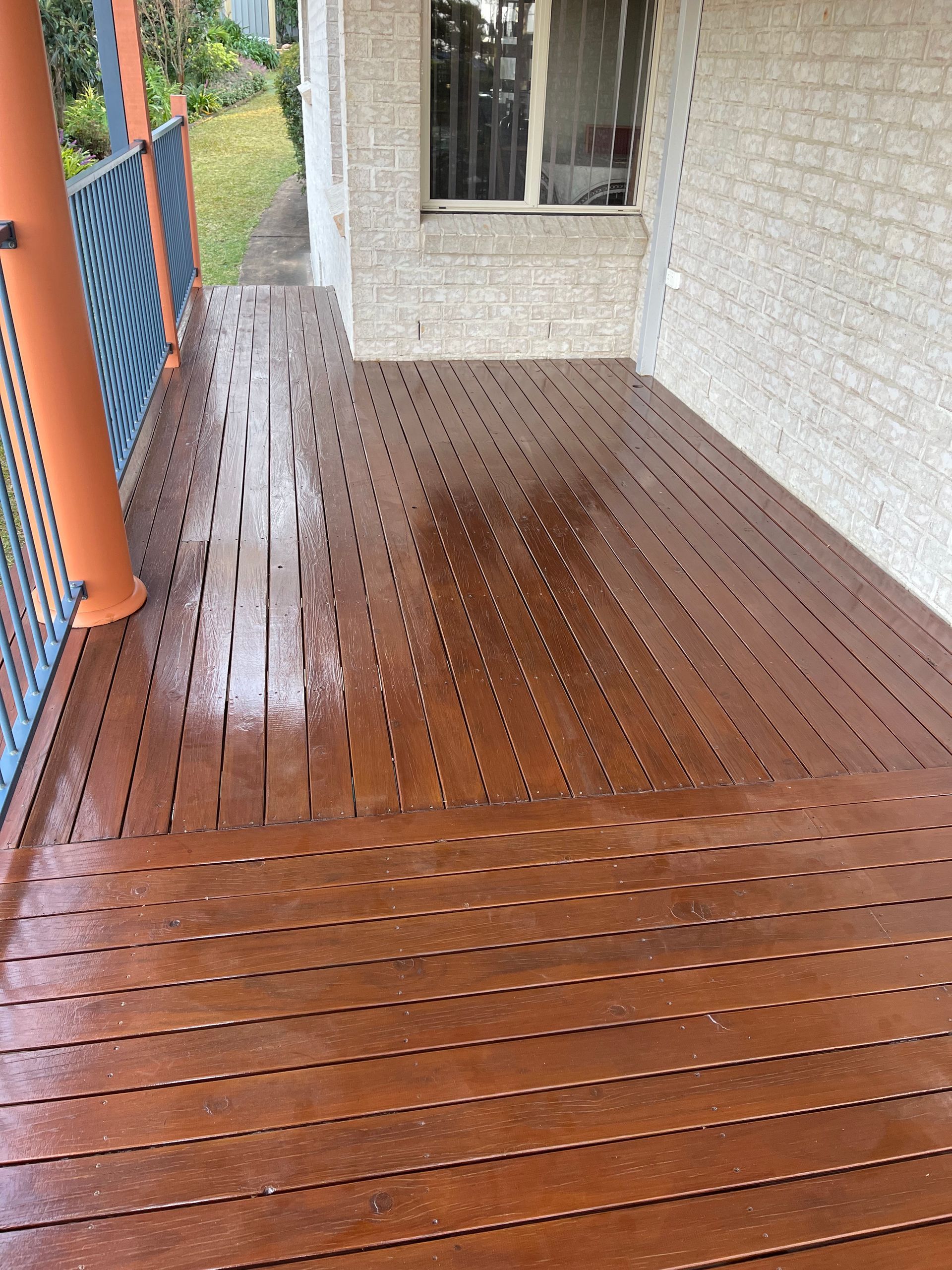 Stained deck