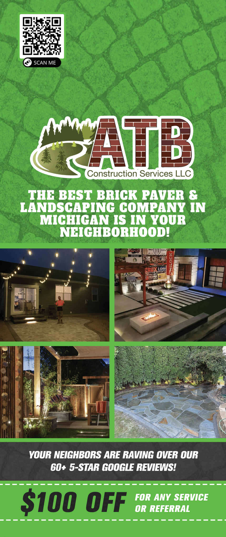 A green brochure for catb landscaping company