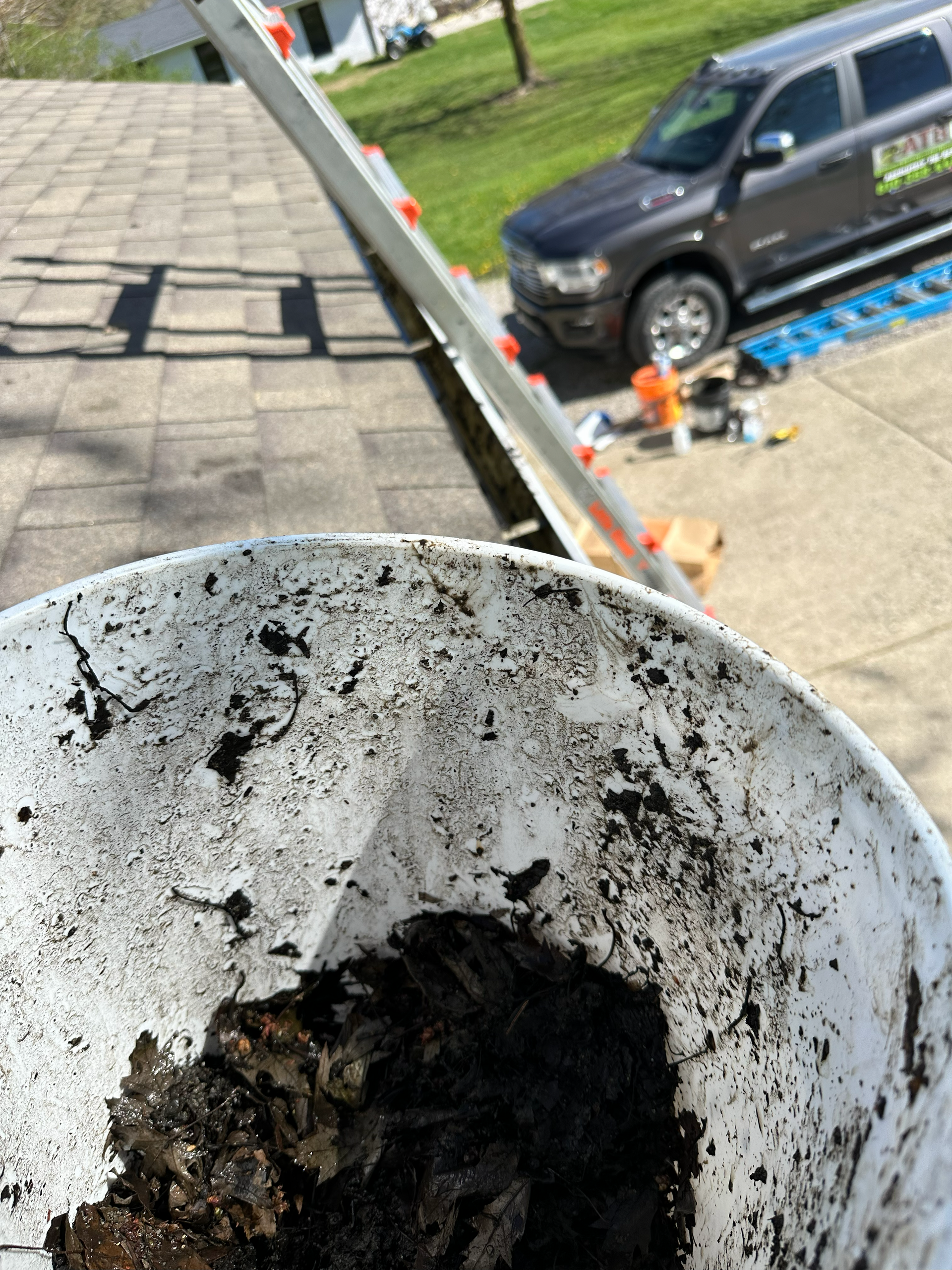 clogged downspout