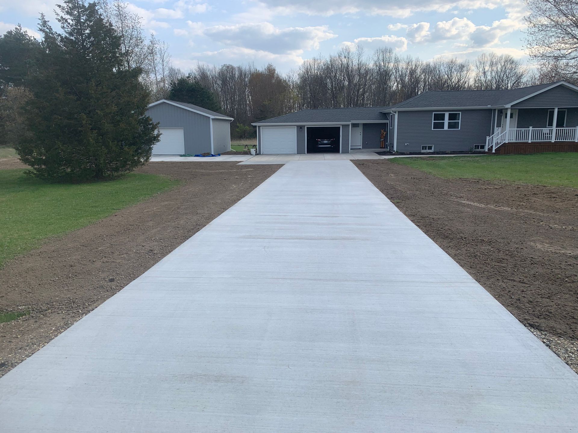 Lawn Regrading and Sod Installation