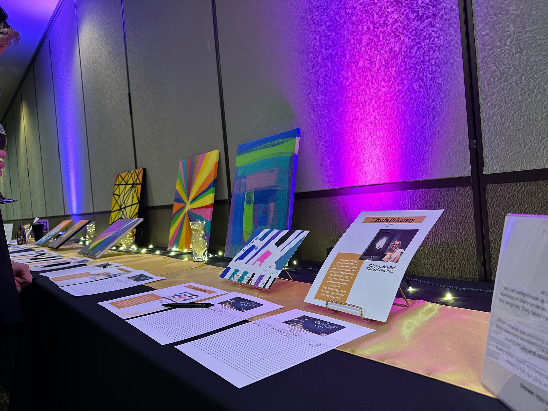 Uplighting, wall washing, for an event in michigan. 