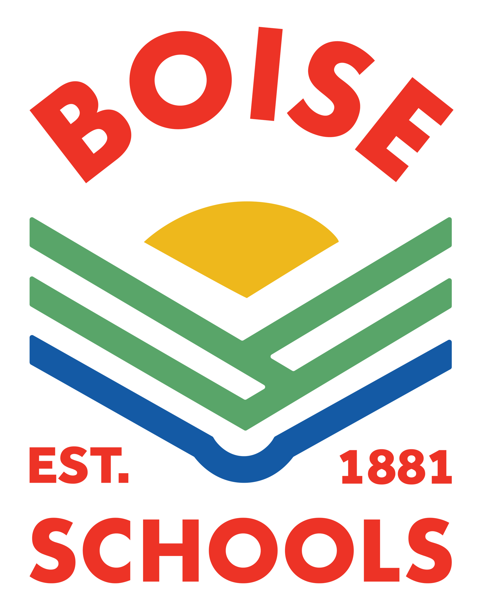 Boise Schools logo: red text