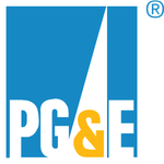 PG&E logo in blue, white, and yellow with a registered trademark symbol
