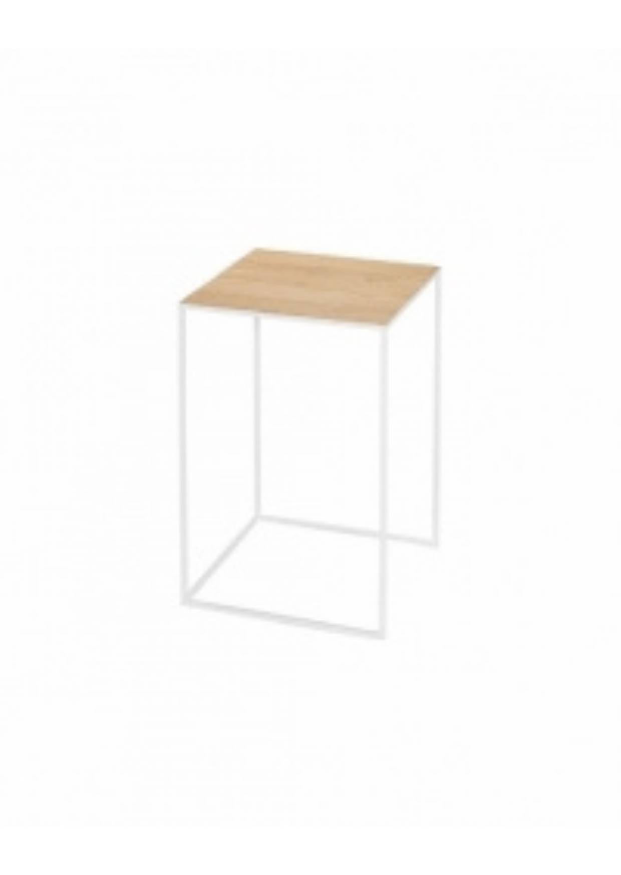 Receptietafel wit met eiken blad