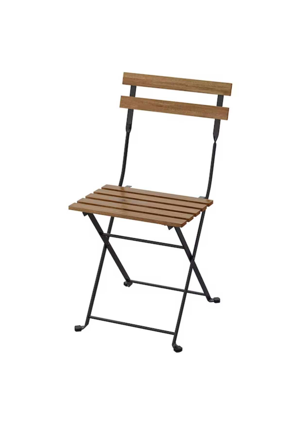 Klapstoel met houten zitting
