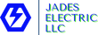 Jades Electric LLC logo with blue lightning icon and green-blue text on white background