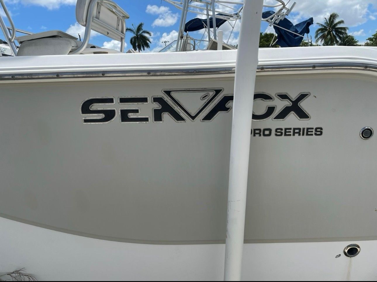 White boat with 