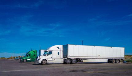 Tractor trailers parked next to each other — Daytona, FL — A Place for Your Stuff