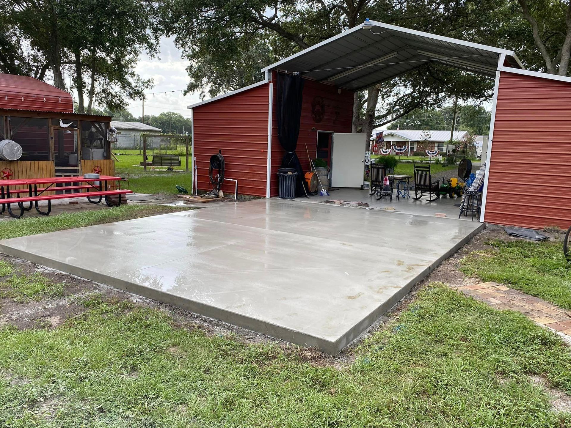 Concrete patio