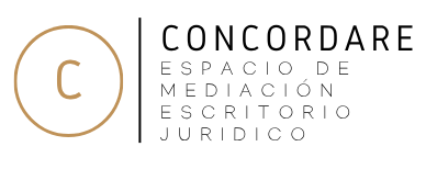 Logo de Concordare: círculo con “C” dorada y texto gris “ESPACIO DE MEDIACIÓN Y ESCRITORIO JURÍDICO”