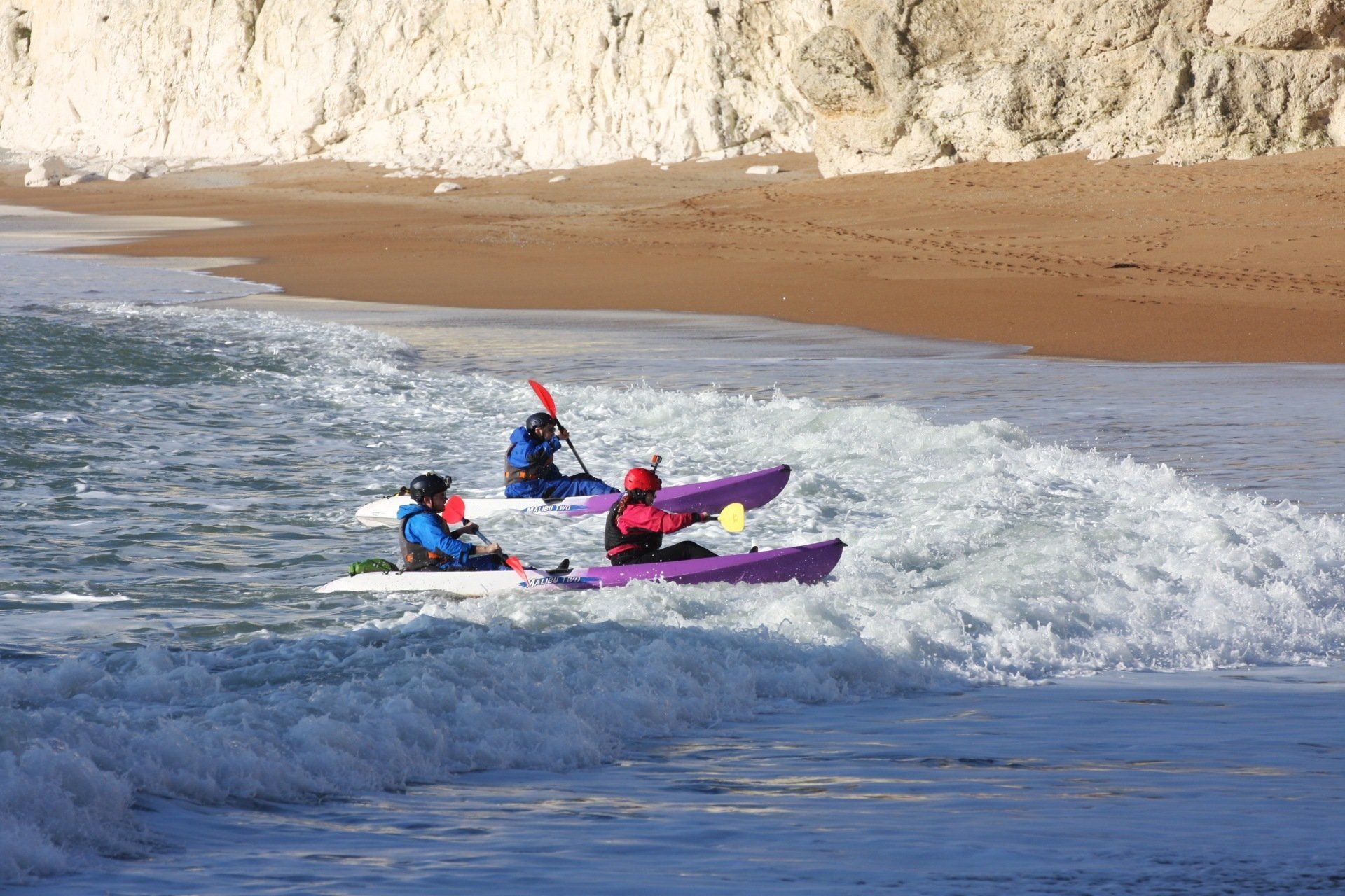 Kayaking on Dorset Coast