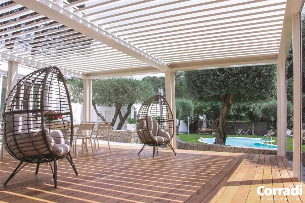 pergotenda in giardino